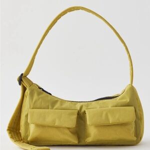 BAGGU Lemongrass Cargo Shoulder Nylon Tote Bag NWT